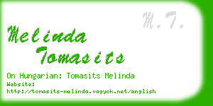 melinda tomasits business card